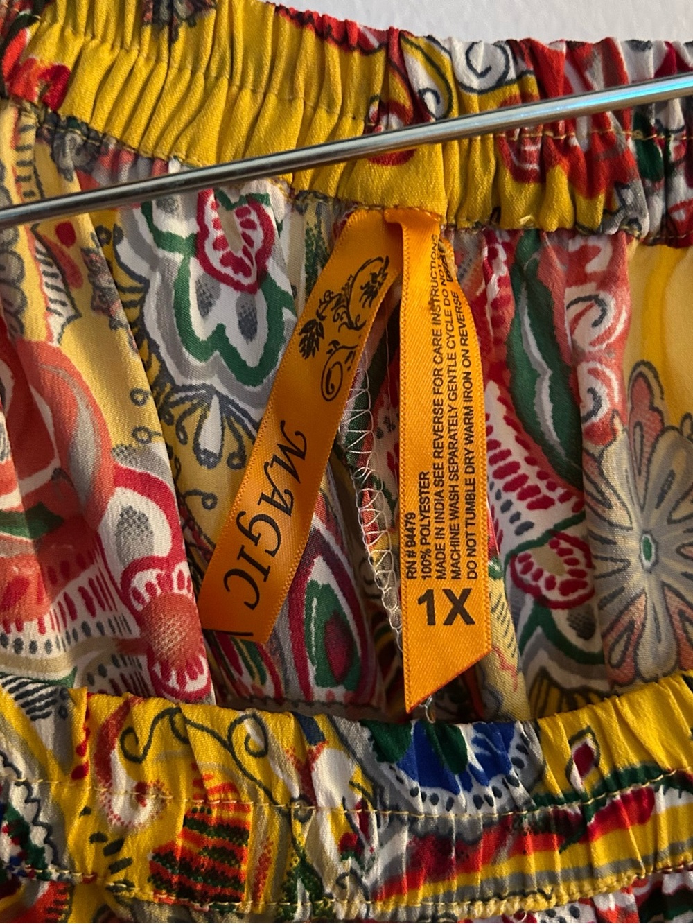 Yellow Paisley A-Line Maxi Skirt - Picture 4 of 4